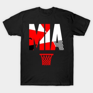 Throwback Miami Basketball Art T-Shirt